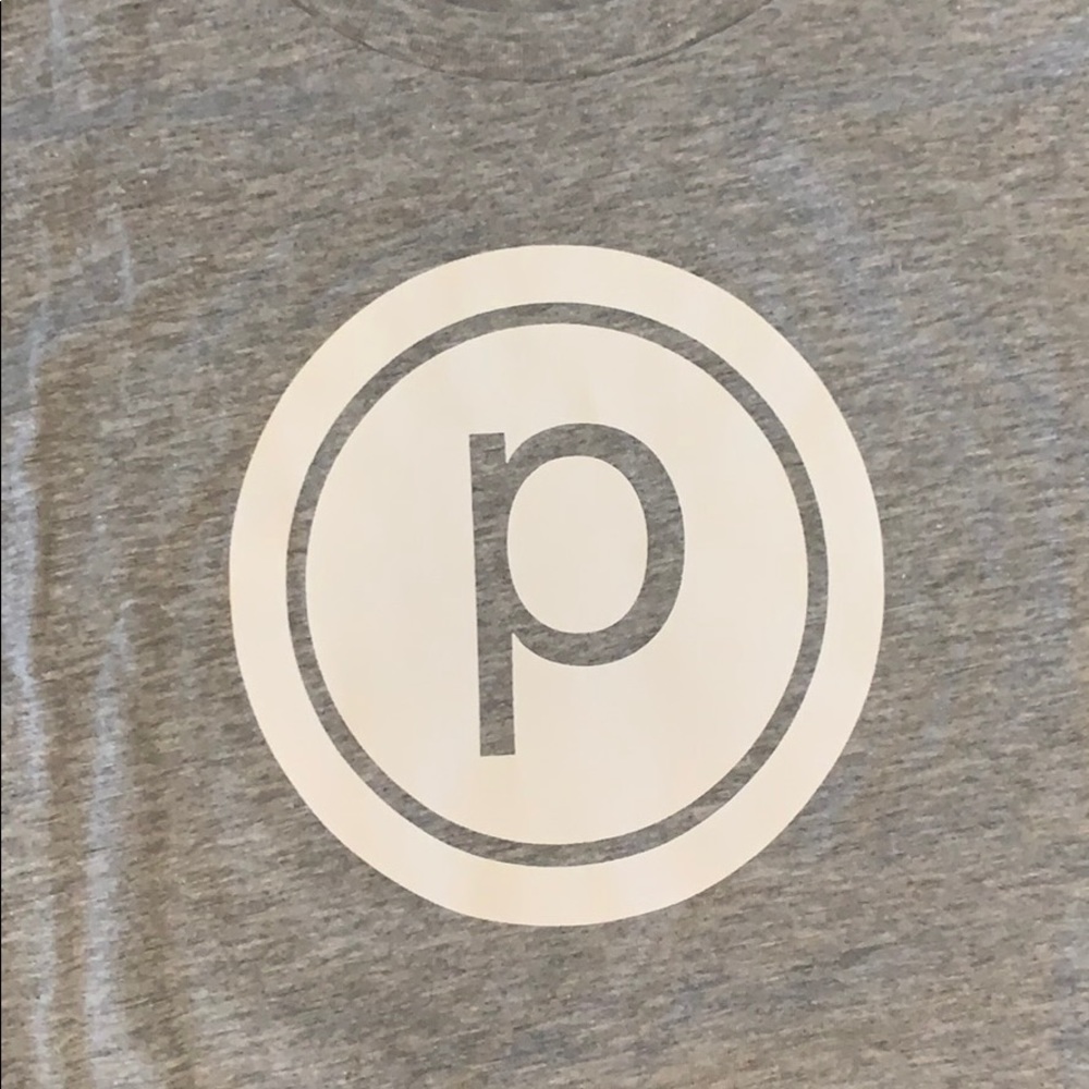 Pure Barre Grey Tank with White Circle P - Picture 3 of 3